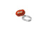 Anillo Aura Estelar: estalactita coral y plata .925
