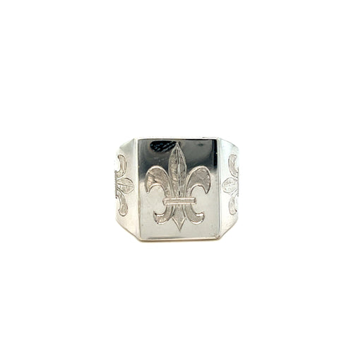 Anillo Flor de Lis en plata .925