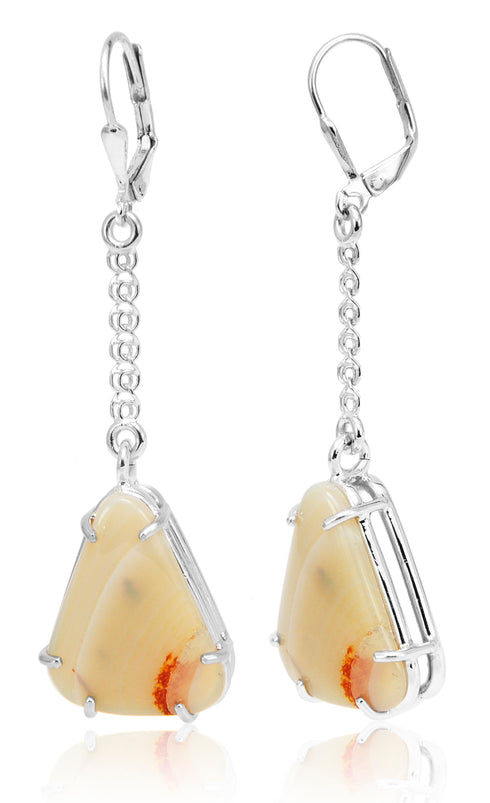 Aretes Eco Eterno: ágata y plata .925