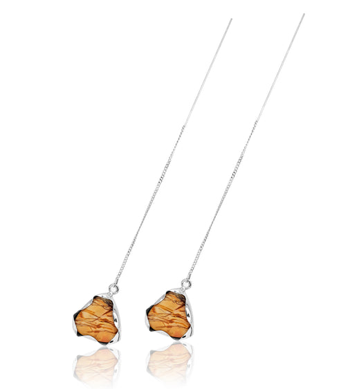 Aretes Fuego Profundo: Jasper Sonora Triángular