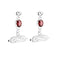Aretes Fuego Interno: granate y plata .925