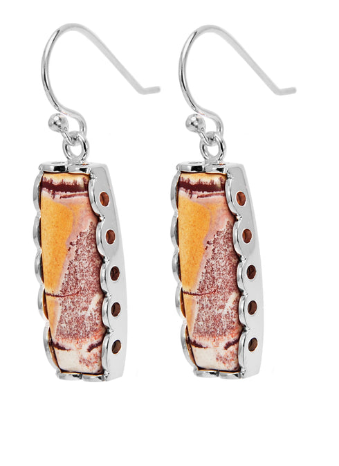 Aretes Equilibrio Natural: jasper y plata .925