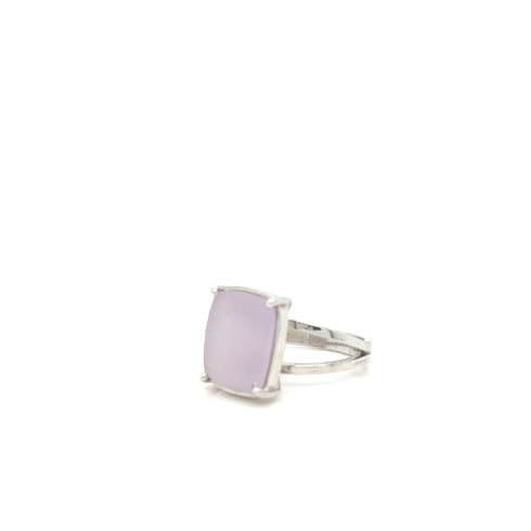 Anillo Velo de Luz: amatista semifacetada y plata .925