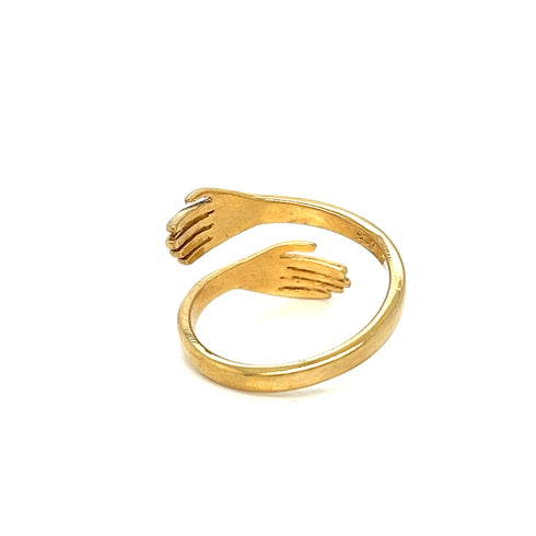 Anillo Abrazo: plata .925 bañada en oro