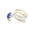Anillo Espiral: lapislázuli natural en plata .925