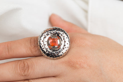 Anillo Abundandcia: Ópalo de Fuego y plata .925