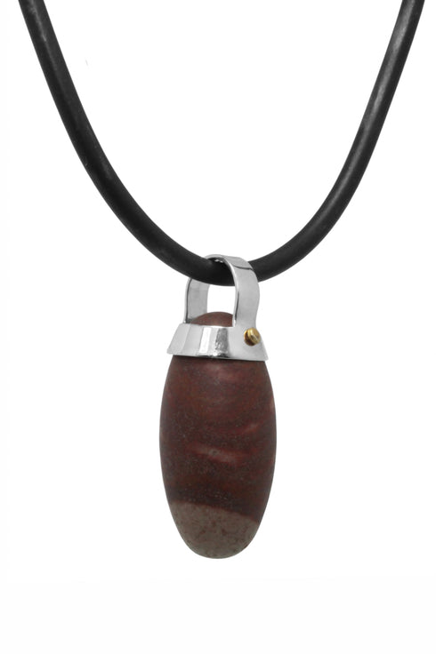 Dije Equilibrio: Shivalingam Marrón y Plata .925