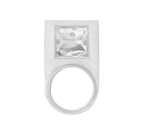 Anillo Ventana al más allá: Cuarzo y Plata .925